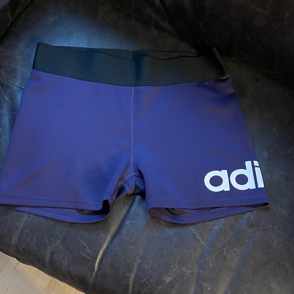 Adidas Women's Athletic Shorts in Purple and Black